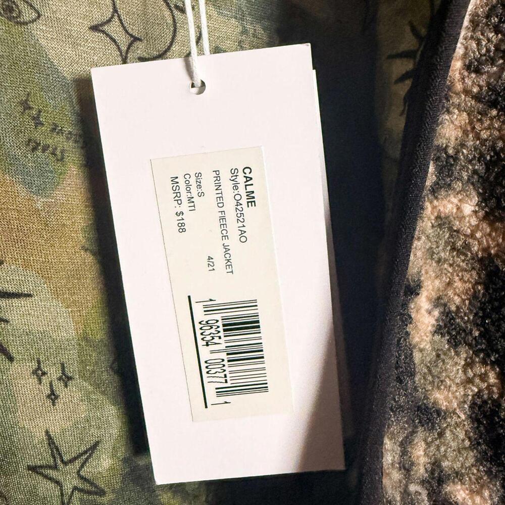 082 Johnny Was Calme Leopard Print Bamboo Blend Fleece Jacket NWT - Size Small - Picture 6 of 9